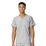 6855 W123 de WonderWink Haut Utilitaire Unisex à 4 Poches (Vue d'Homme))