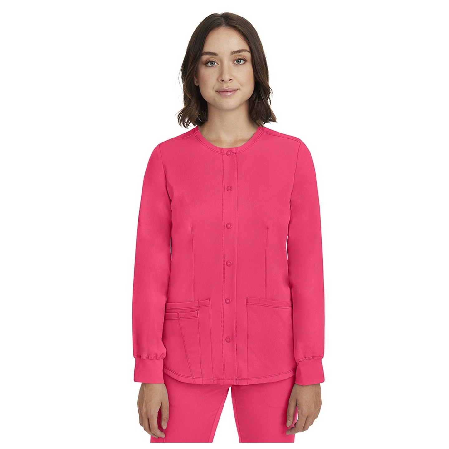 5500 HH Works by Healing Hands Megan Round Neck Warm-Up Scrub Jacket