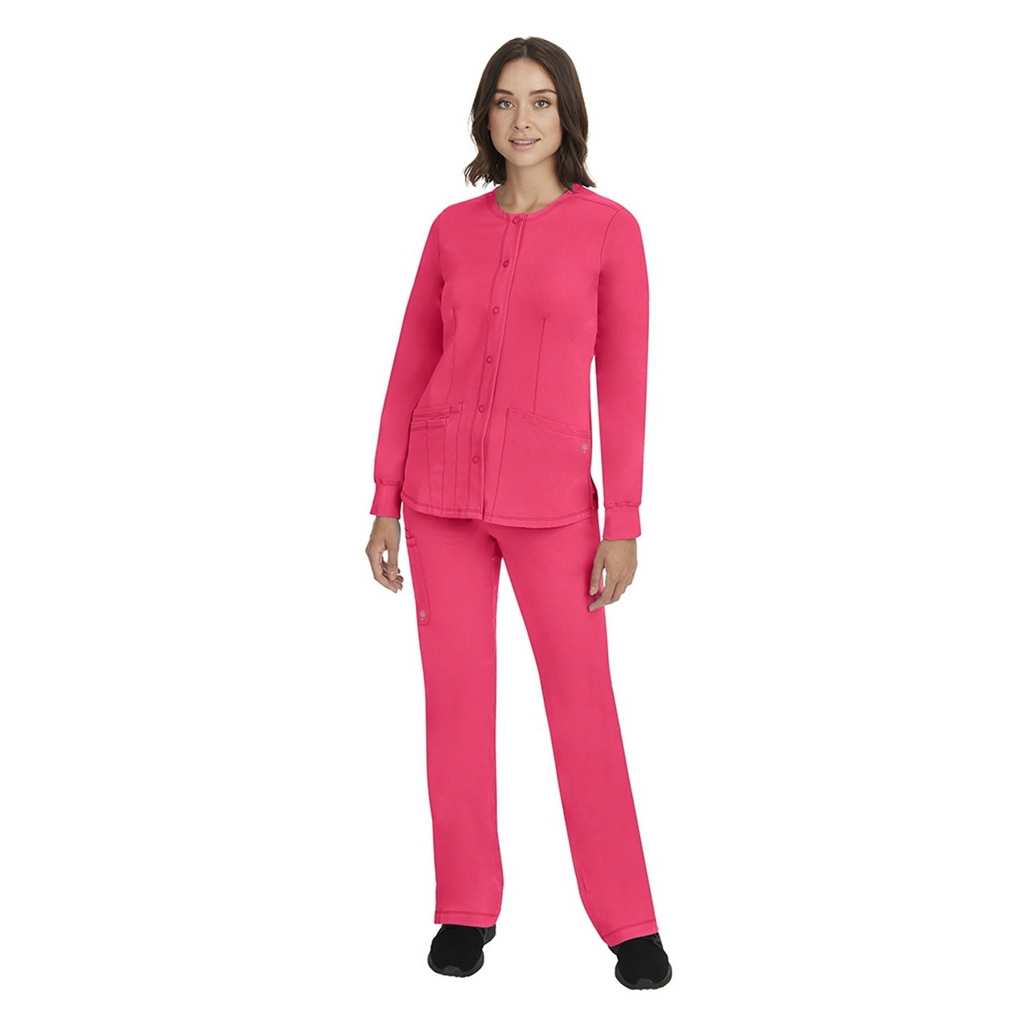 5500 HH Works by Healing Hands Megan Round Neck Warm-Up Scrub Jacket