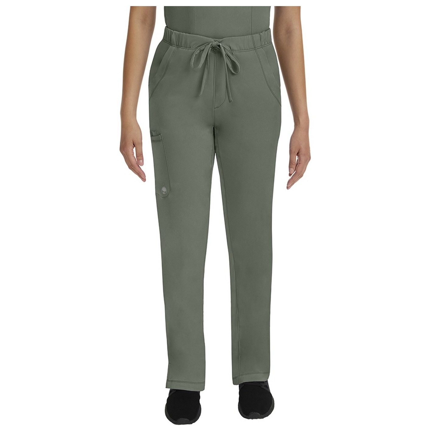 9560P Petite Rebecca HH Works 6 Pocket Drawstring Waist Straight Leg Cargo Scrub Pants - Inseams: 29 1/2"