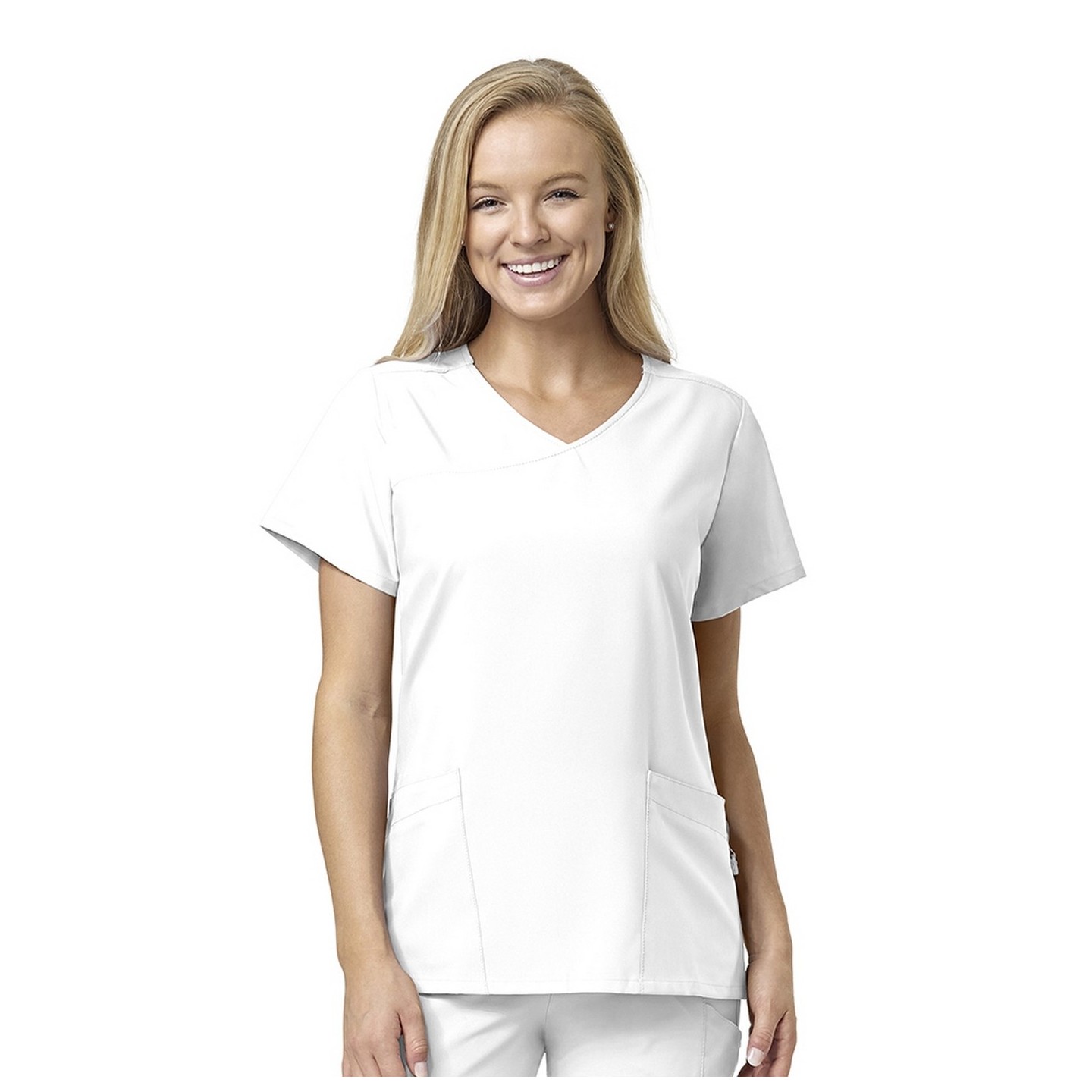 6755 W123 by Wonderwink Women's Y Neck Wrap Top