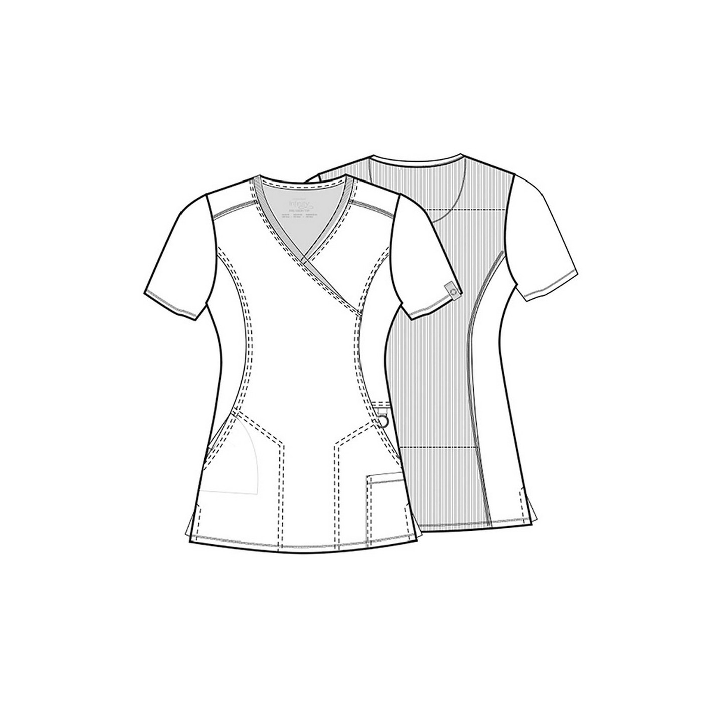 Mock Wrap Top - Cherokee Infinity - Antimicrobial