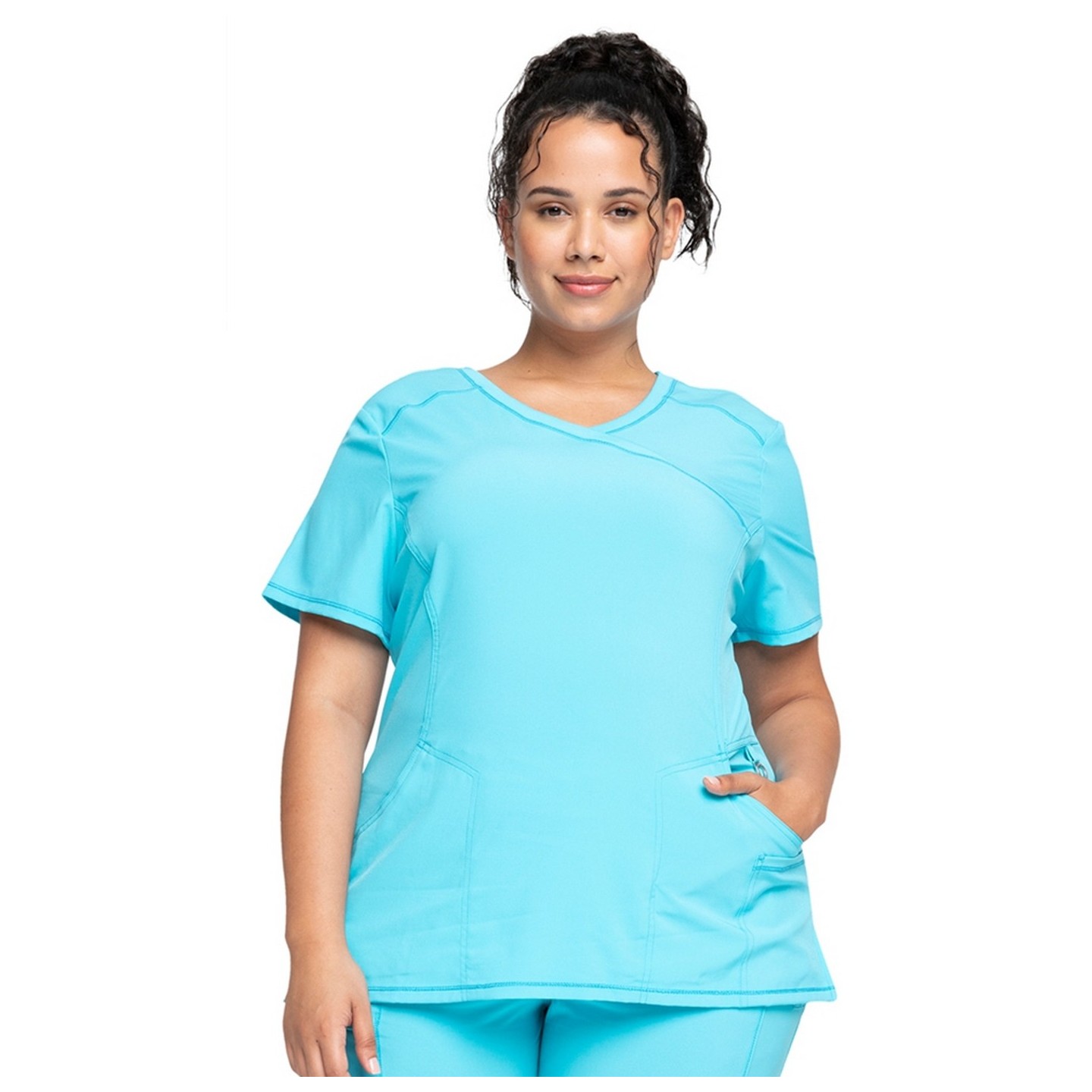 Mock Wrap Top - Cherokee Infinity - Antimicrobial