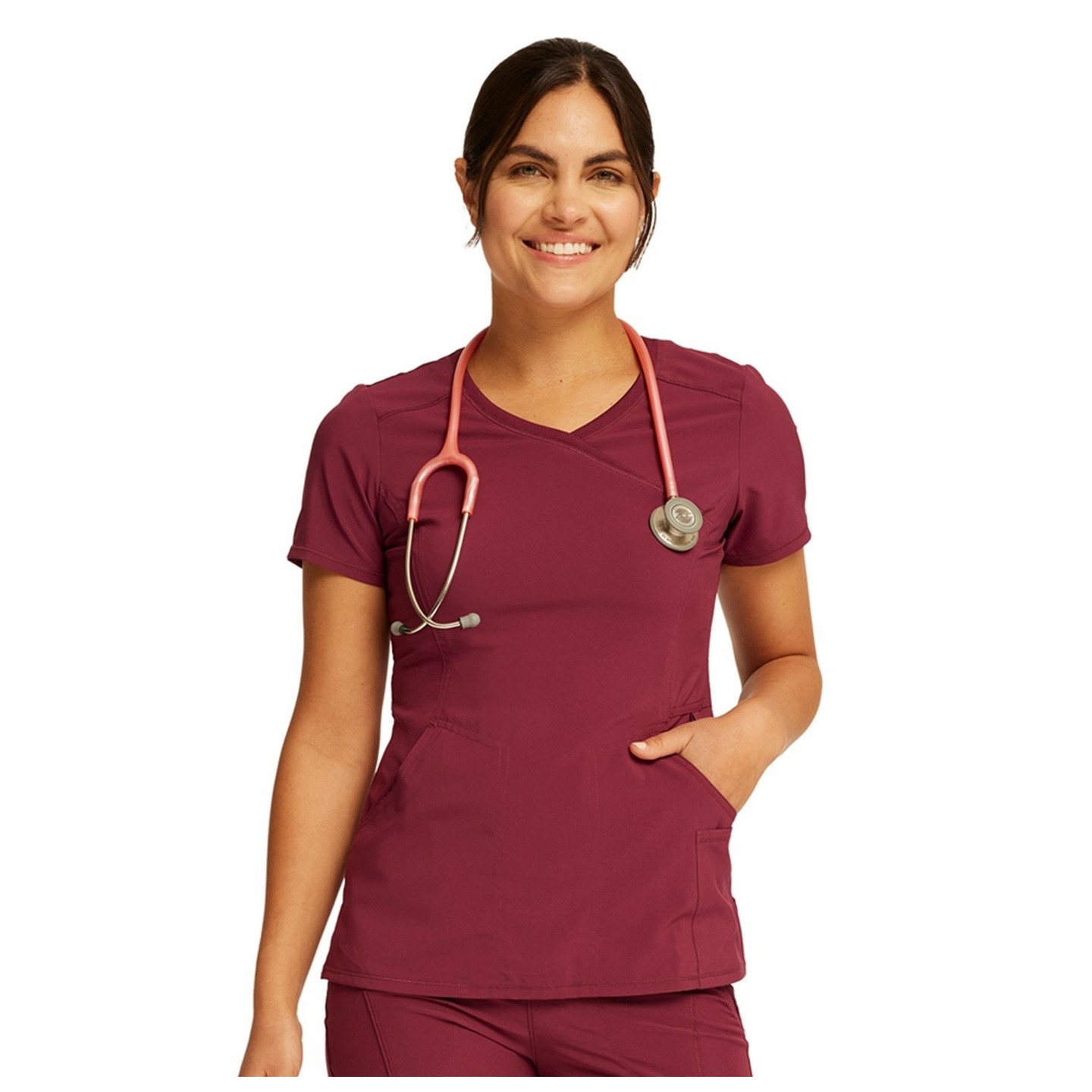 Top Mock Wrap - Cherokee Infinity - Antimicrobien