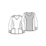 Top à manches longues et à col rond - Cherokee Infinity - Antimicrobien