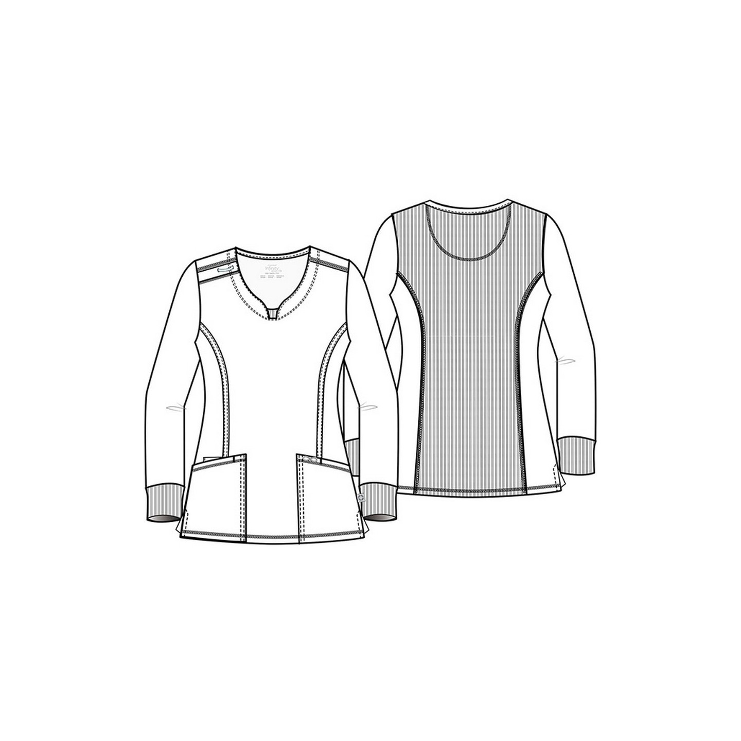 Long Sleeve Round Neck Top - Cherokee Infinity - Antimicrobial