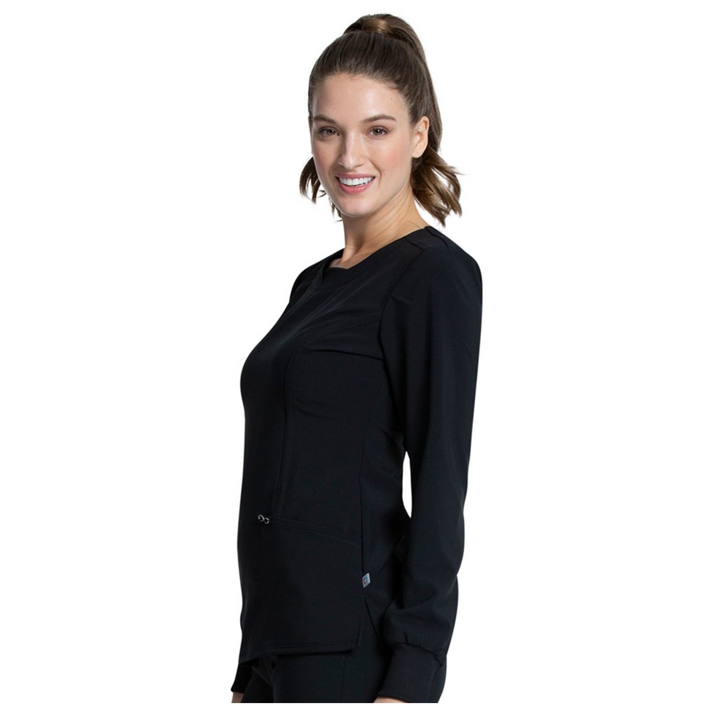 Long Sleeve Round Neck Top - Cherokee Infinity - Antimicrobial