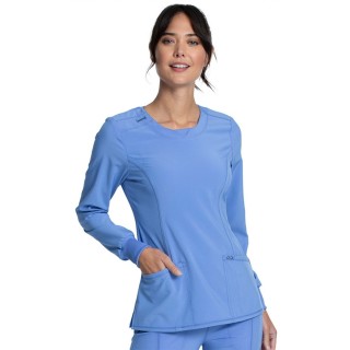 Long Sleeve Round Neck Top - Cherokee Infinity - Antimicrobial