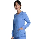Long Sleeve Round Neck Top - Cherokee Infinity - Antimicrobial