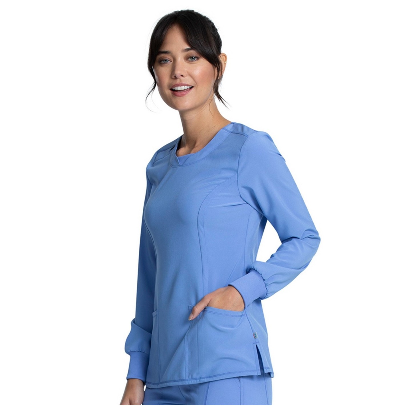 Long Sleeve Round Neck Top - Cherokee Infinity - Antimicrobial
