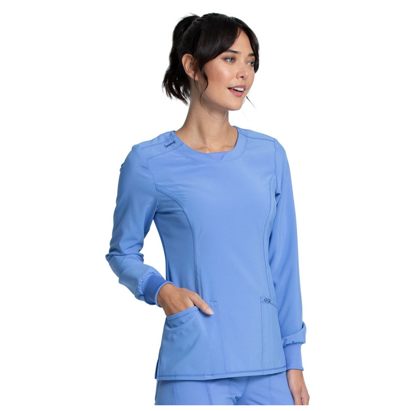 Long Sleeve Round Neck Top - Cherokee Infinity - Antimicrobial