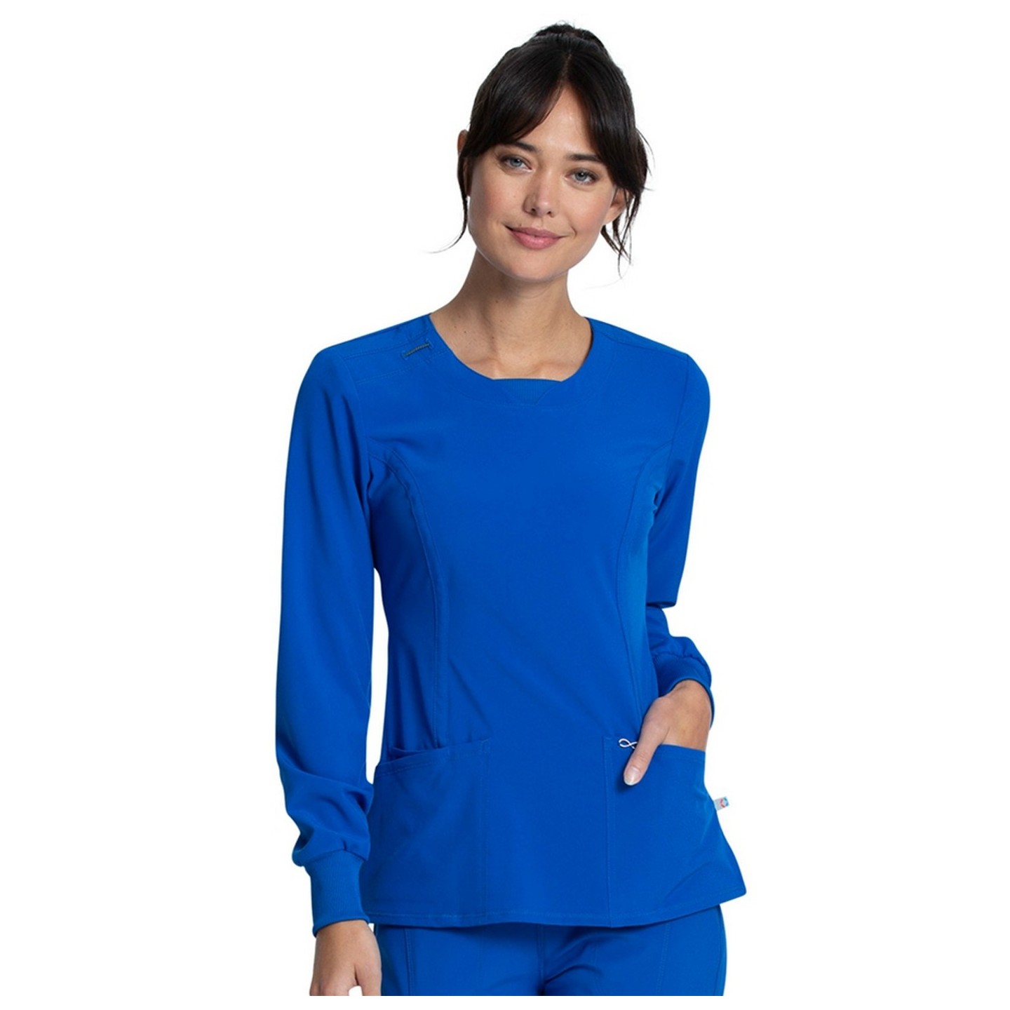 Long Sleeve Round Neck Top - Cherokee Infinity - Antimicrobial