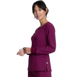 Long Sleeve Round Neck Top - Cherokee Infinity - Antimicrobial