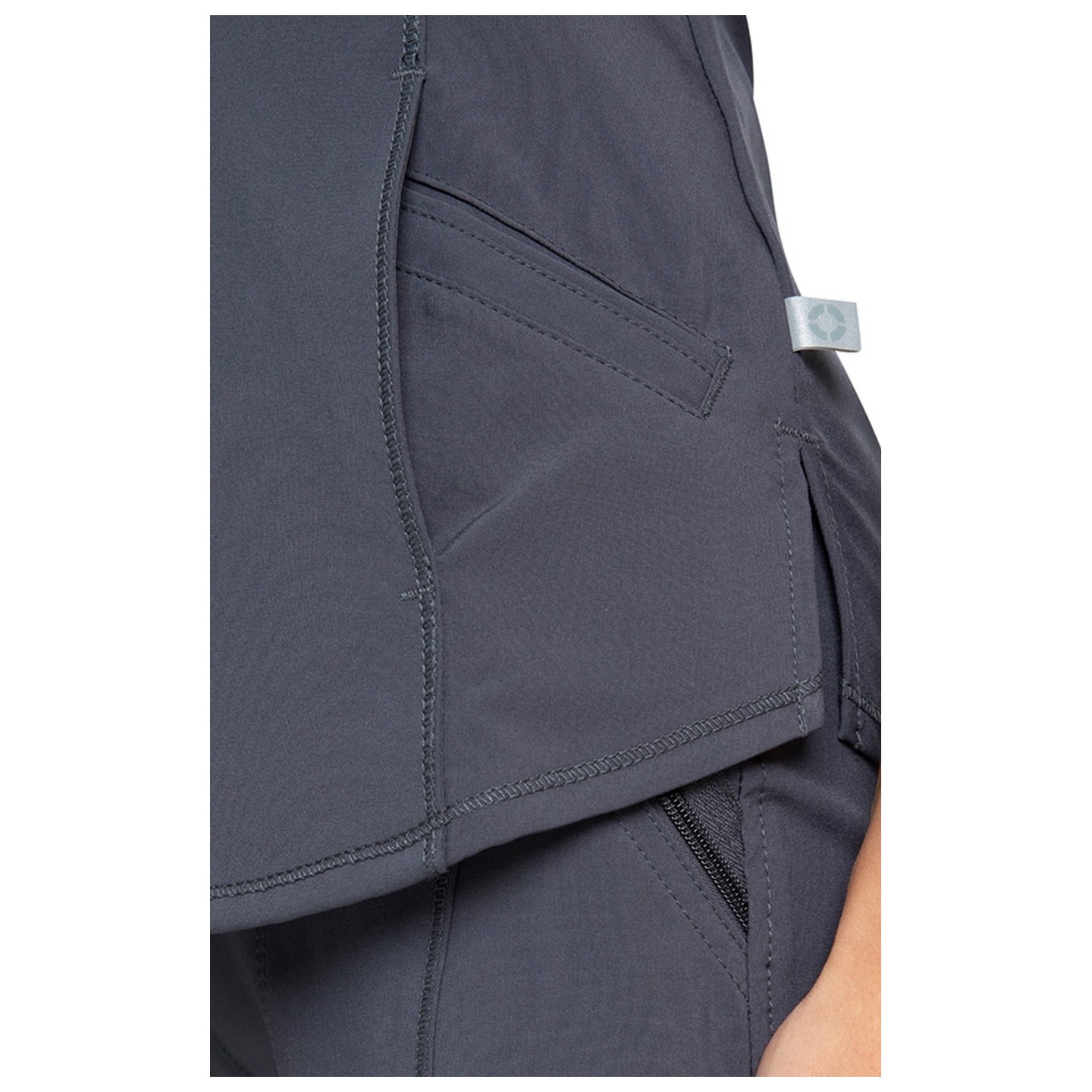 Top col V avec fermeture éclair sur le devant - Cherokee Infinity - Antimicrobien