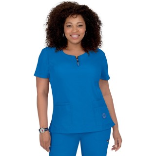 317 Koi Lite ™ Scrubs Serenity Double Zipper Top
