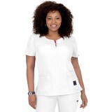 317 Koi Lite ™ Scrubs Serenity Double Zipper Top