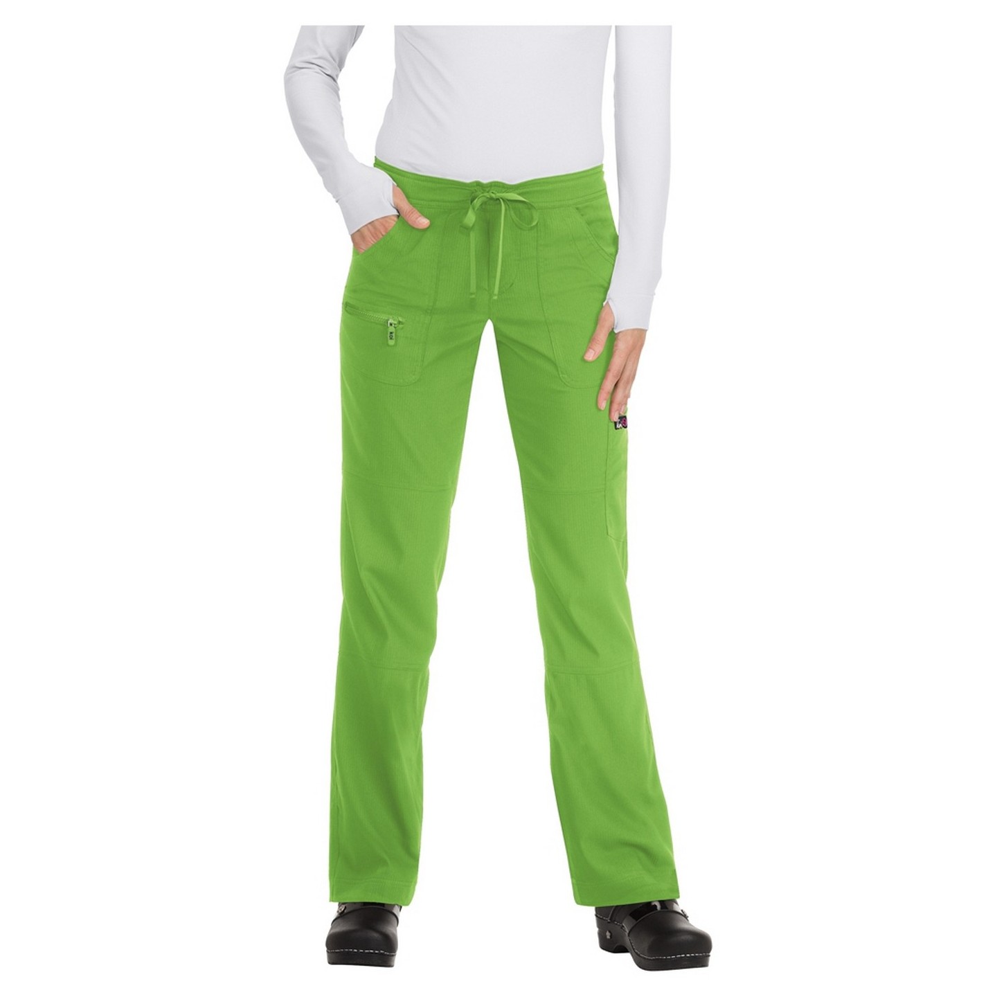 *FINAL SALE XL 721P Petite Koi Lite™ Scrubs Peace Drawstring Waist Slim Fit Pant