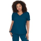 316 Koi Lite™ Scrubs Philosophy Mock Wrap Side Zipper Top