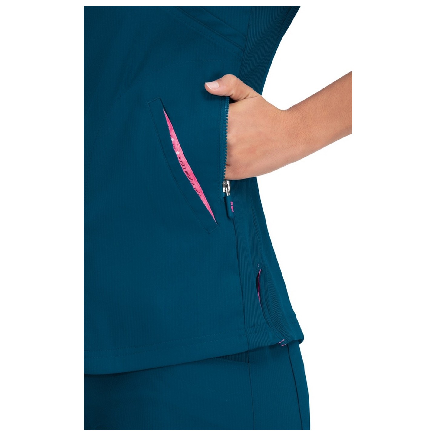 316 Koi Lite ™ Haut d’uniformes Philosophie Mock Wrap avec fermeture éclaire sur les  côtés