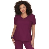 316 Koi Lite™ Scrubs Philosophy Mock Wrap Side Zipper Top
