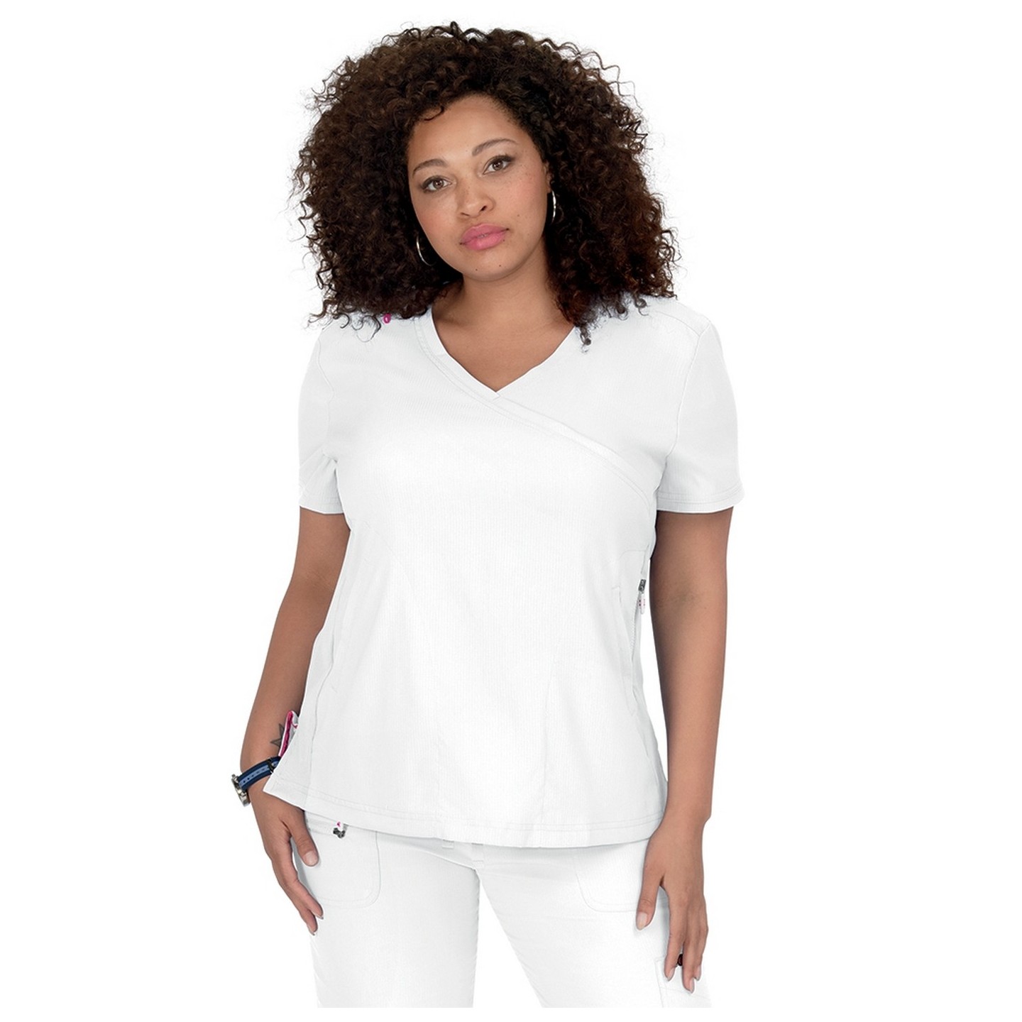 316 Koi Lite ™ Haut d’uniformes Philosophie Mock Wrap avec fermeture éclaire sur les  côtés