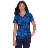 385PR koi Raquel Print Top - Marbulous Pinks