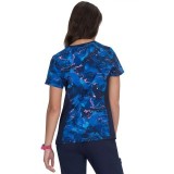 385PR koi Raquel Print Top - Marbulous Pinks