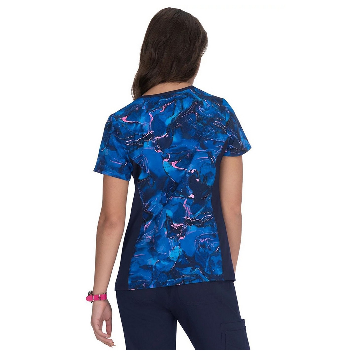 385PR koi Raquel Print Top - Marbulous Pinks