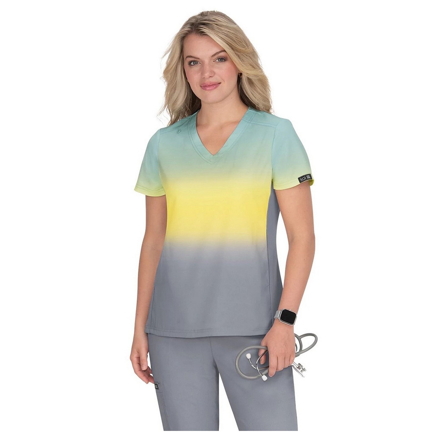 1031PR koi Basics Cali Top - Sage/Sunshine/Platinum Grey Ombré