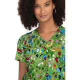 F100PR French Bull by Koi Modern Classic Lulu Print Top - Happy Travels