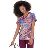 1090PR koi Stretch Haut Hali Mock Wrap Imprimé - Mariposa Bandana