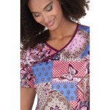 1090PR koi Stretch Haut Hali Mock Wrap Imprimé - Mariposa Bandana