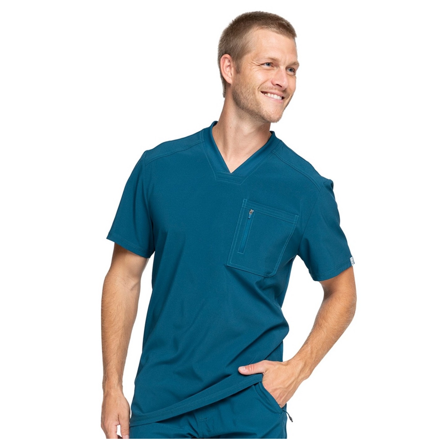 Men's Tuckable V-Neck Top - Cherokee Infinity - Antimicrobial