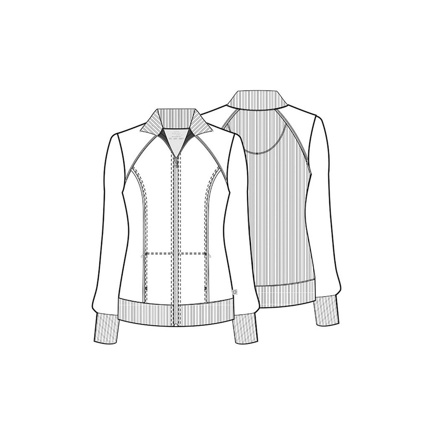 Veste à fermeture éclair sur le devant - Cherokee Infinity - Antimicrobien