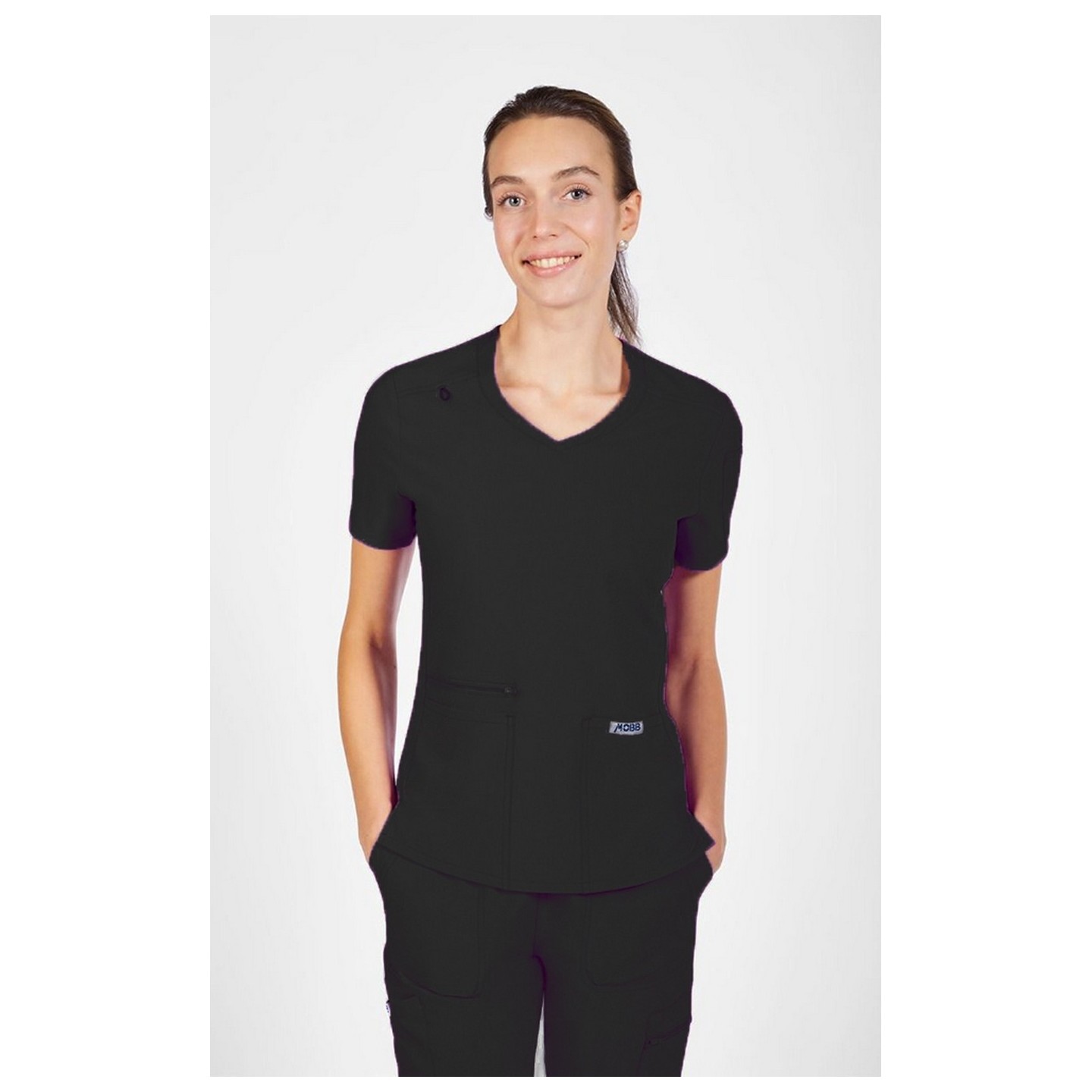 T8030 The Angela Mobb Mentality Slim Fit V-Neck Top
