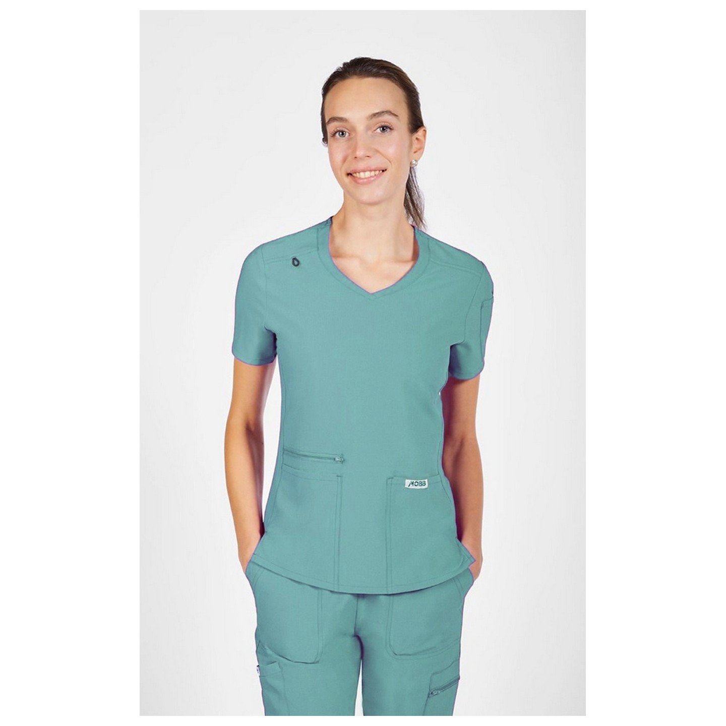 T8030 The Angela Mobb Mentality Slim Fit V-Neck Top