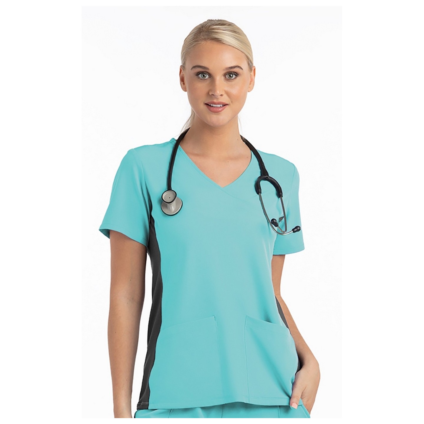  4520 [Matrix Impulse] Panneau tricoté pour femmes haut mock wrap 