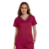 3502 Matrix Both Side Contrast V-Neck Top - Maevn