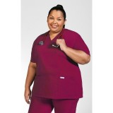 T4010 MOBB Mentality Unisex V-Neck Scrub Top Stretch-Flex Blend