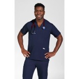 T4010 MOBB Mentality Unisex V-Neck Scrub Top Stretch-Flex Blend