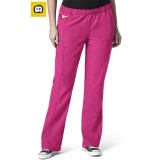 5105 WonderWink Plus Boot Cut Cargo Scrub Pants - Hot Pink