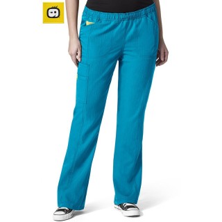 5105 WonderWink Plus Boot Cut Cargo Scrub Pants - Turquoise