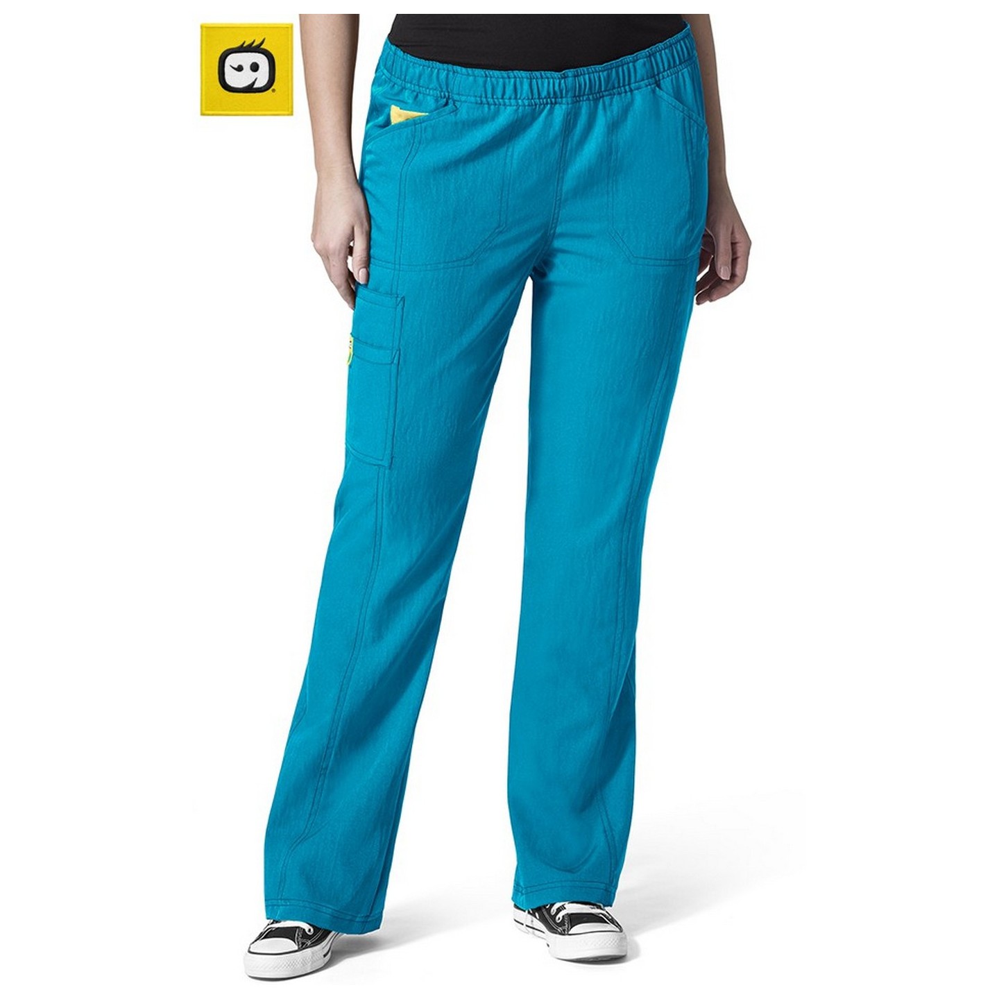 5105 WonderWink Plus Boot Cut Cargo Scrub Pants - Turquoise