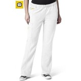 5105 WonderWink Plus Boot Cut Cargo Scrub Pants - White