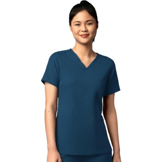 6122 WonderWink Thrive Women's Fitted 3 Pocket V-Neck Top
