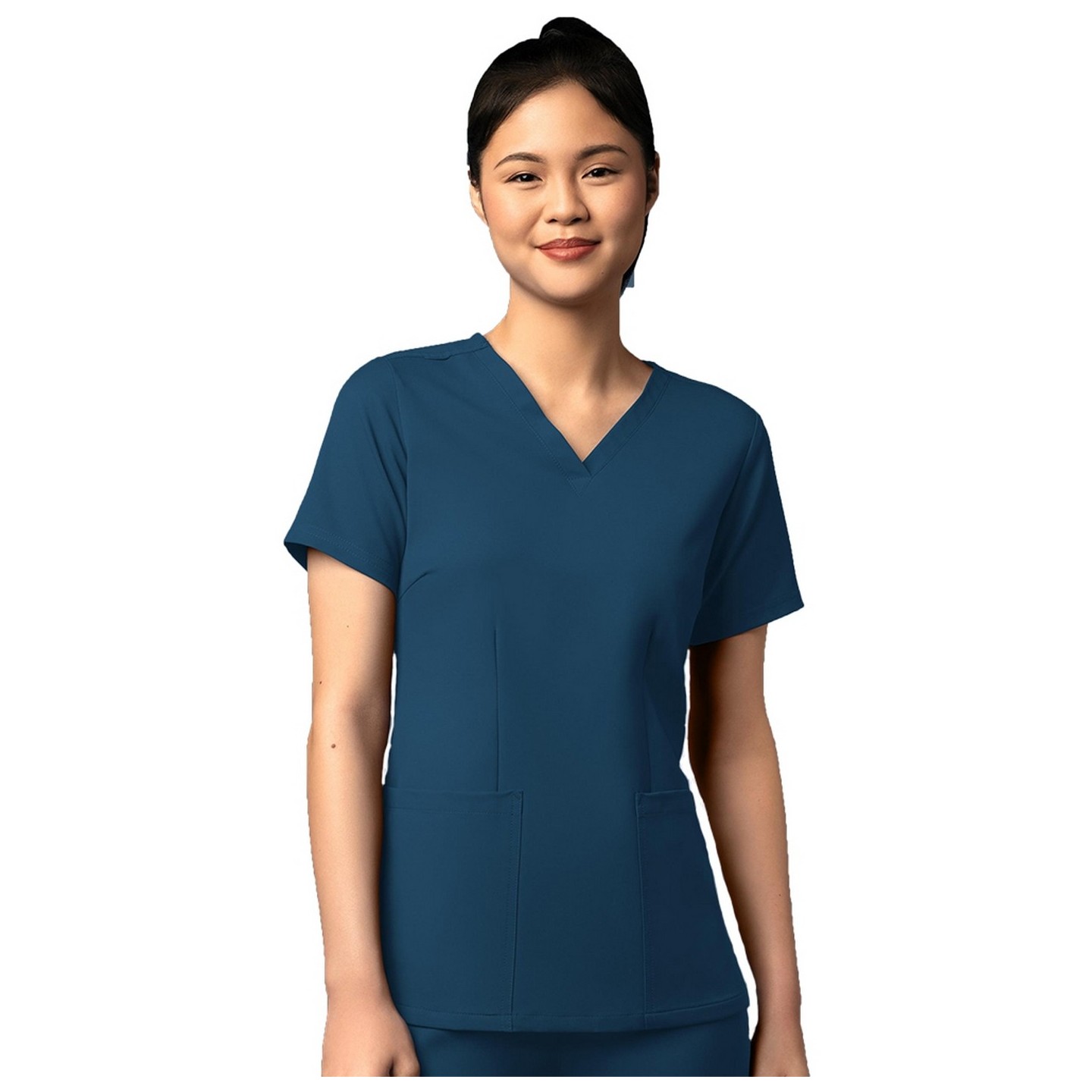 6122 WonderWink Thrive Women's Fitted 3 Pocket V-Neck Top