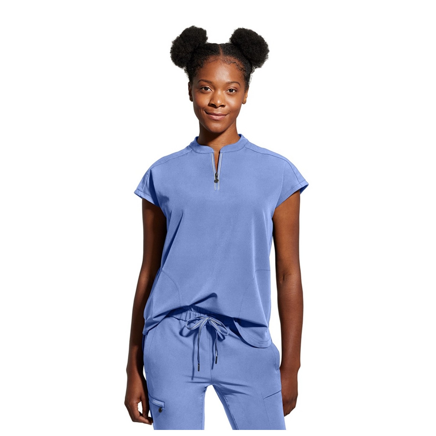 2286 Healing Hands HH360 Sandy Mandarin Collar Top