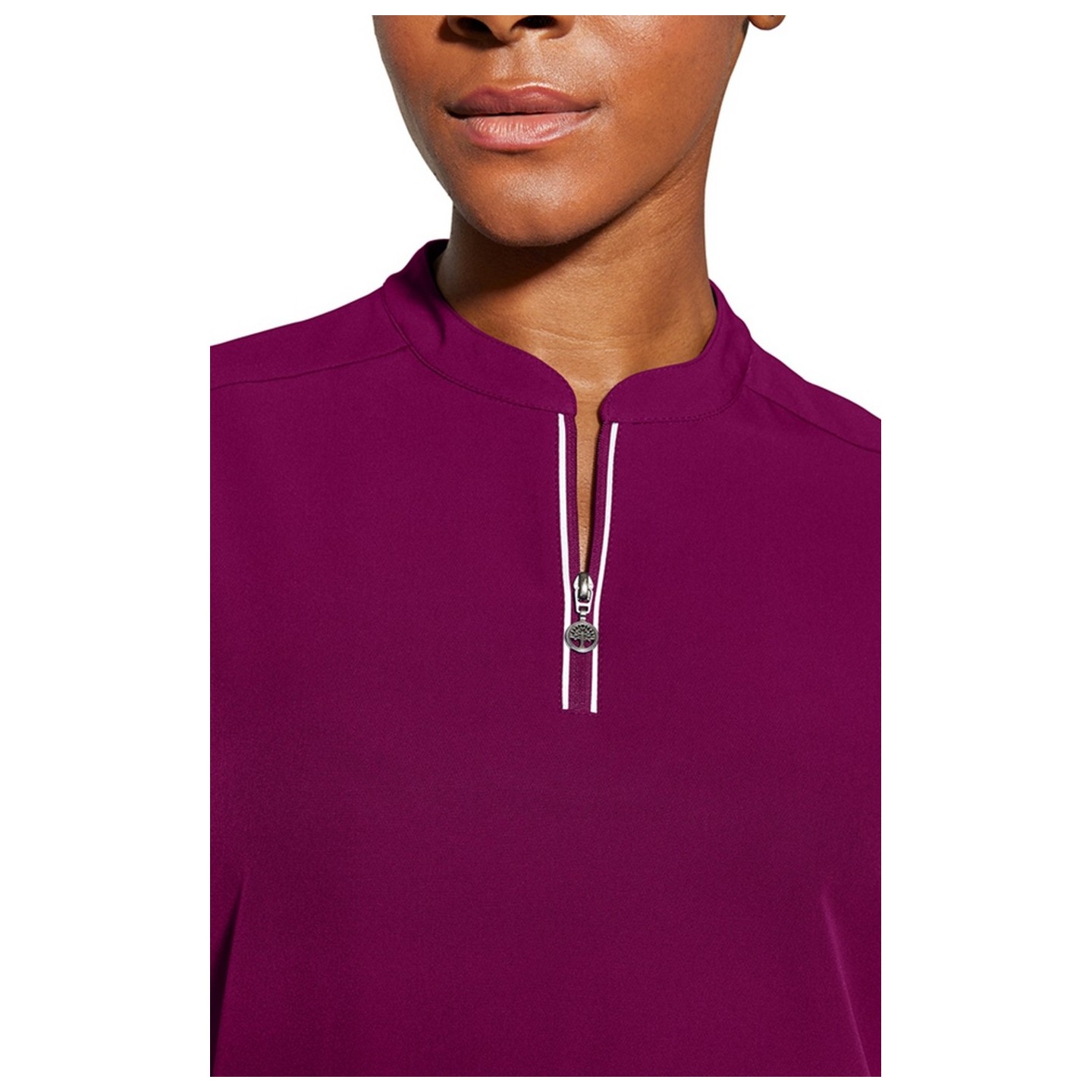 2286 Healing Hands HH360 Sandy Mandarin Collar Top