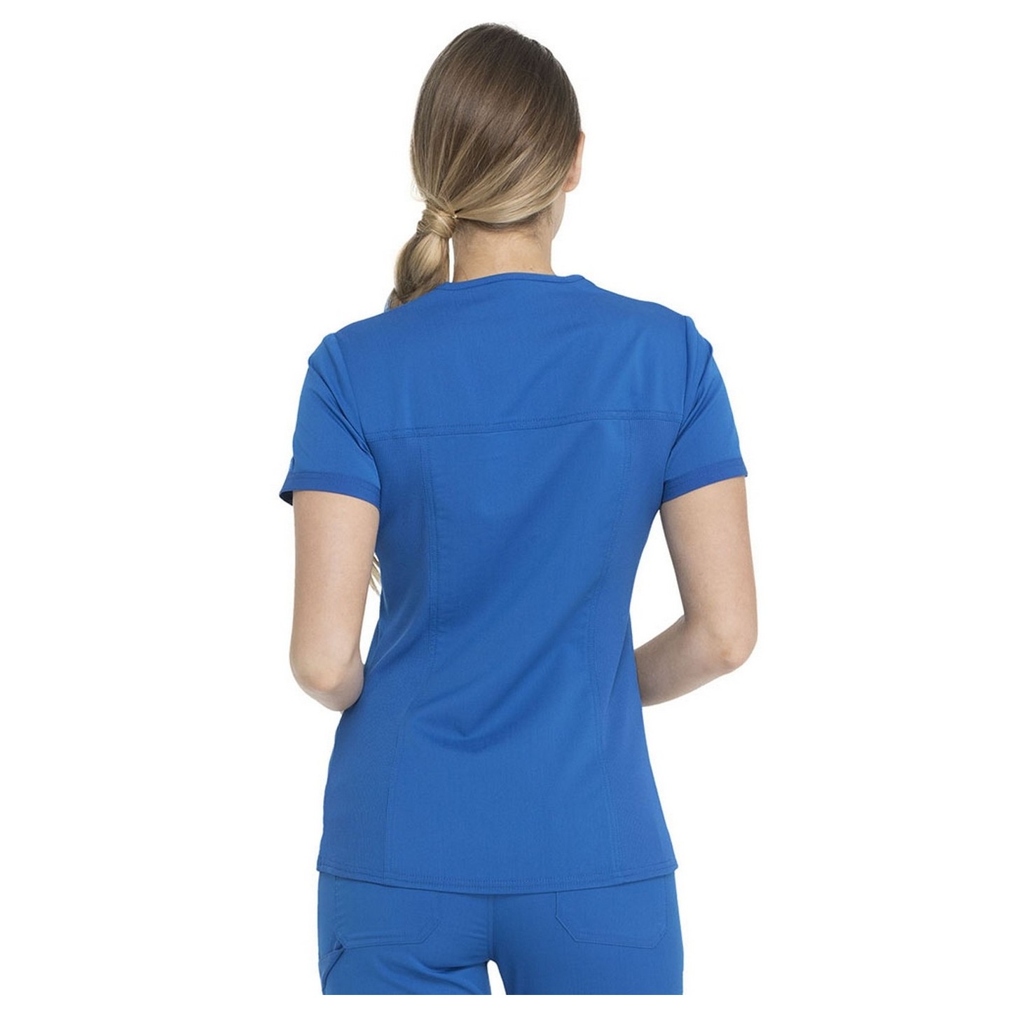 DK870 Dickies Balance Haut a Col en V et Panneaux Latéraux en Tricot Côtelé