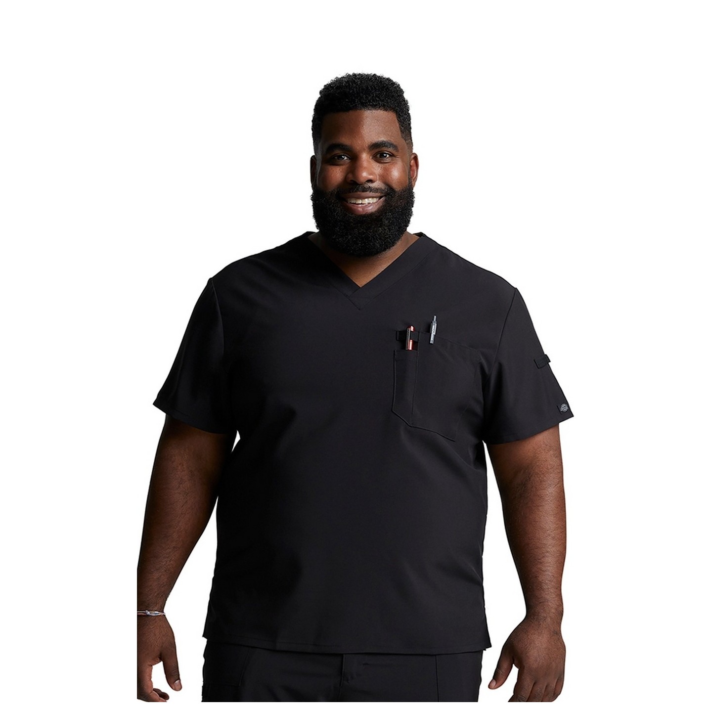 DK635 Dickies EDS Essentials Haut a Col en V avec Poche au Poitrine pour Hommes